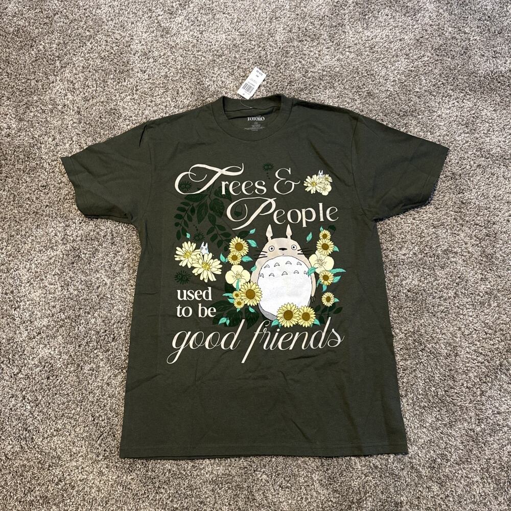 Ghibli My Neighbor Totoro T-Shirt Box Lunch Green Size Medium - Trees And People